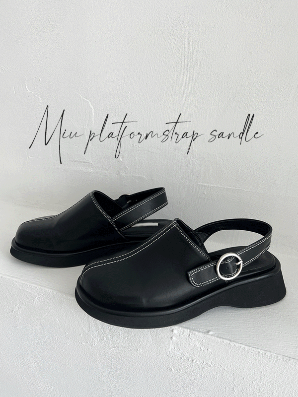 미우 플랫폼 스트랩 샌들