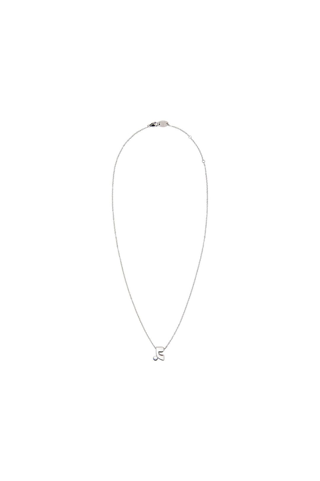 LOGO BOLD PENDANT NECKLACE - SILVER
