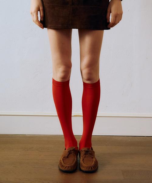 Logo Knee Socks (Red)