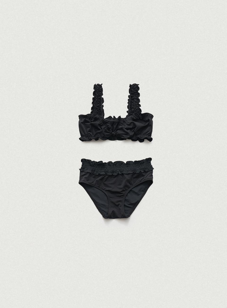 Black Ruffle Bikini Set [6월 말 순차 배송]