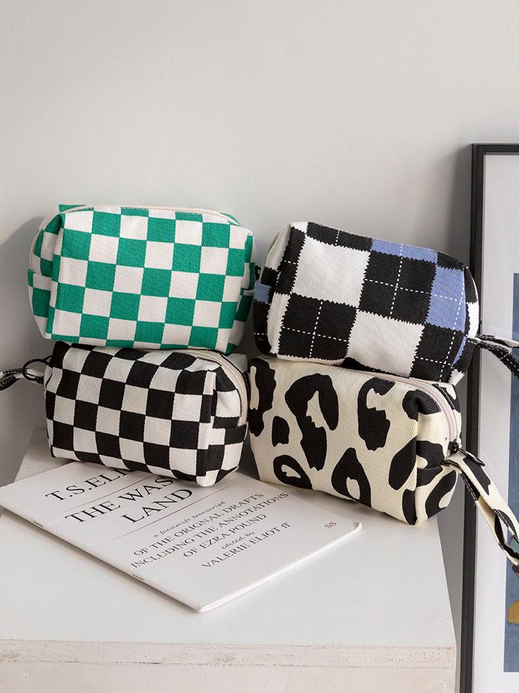 체커보드 미니 파우치