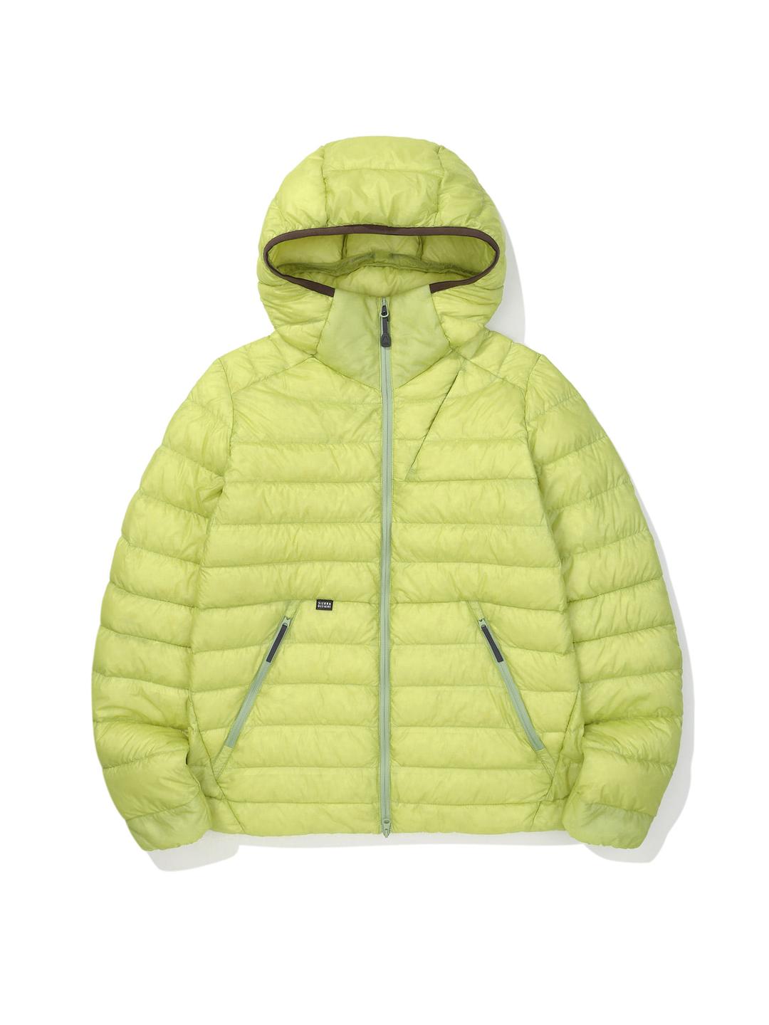 W) 뮤어(MUIR) 경량 구스다운 후드자켓 YELLOW GREEN