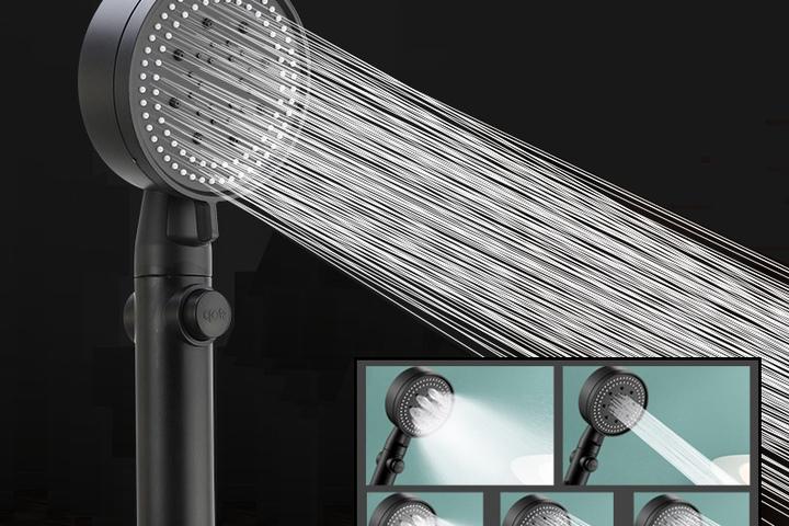 5단 버튼 강력 수압 조절 절수 샤워기 헤드 교체 수전 욕실 화장실