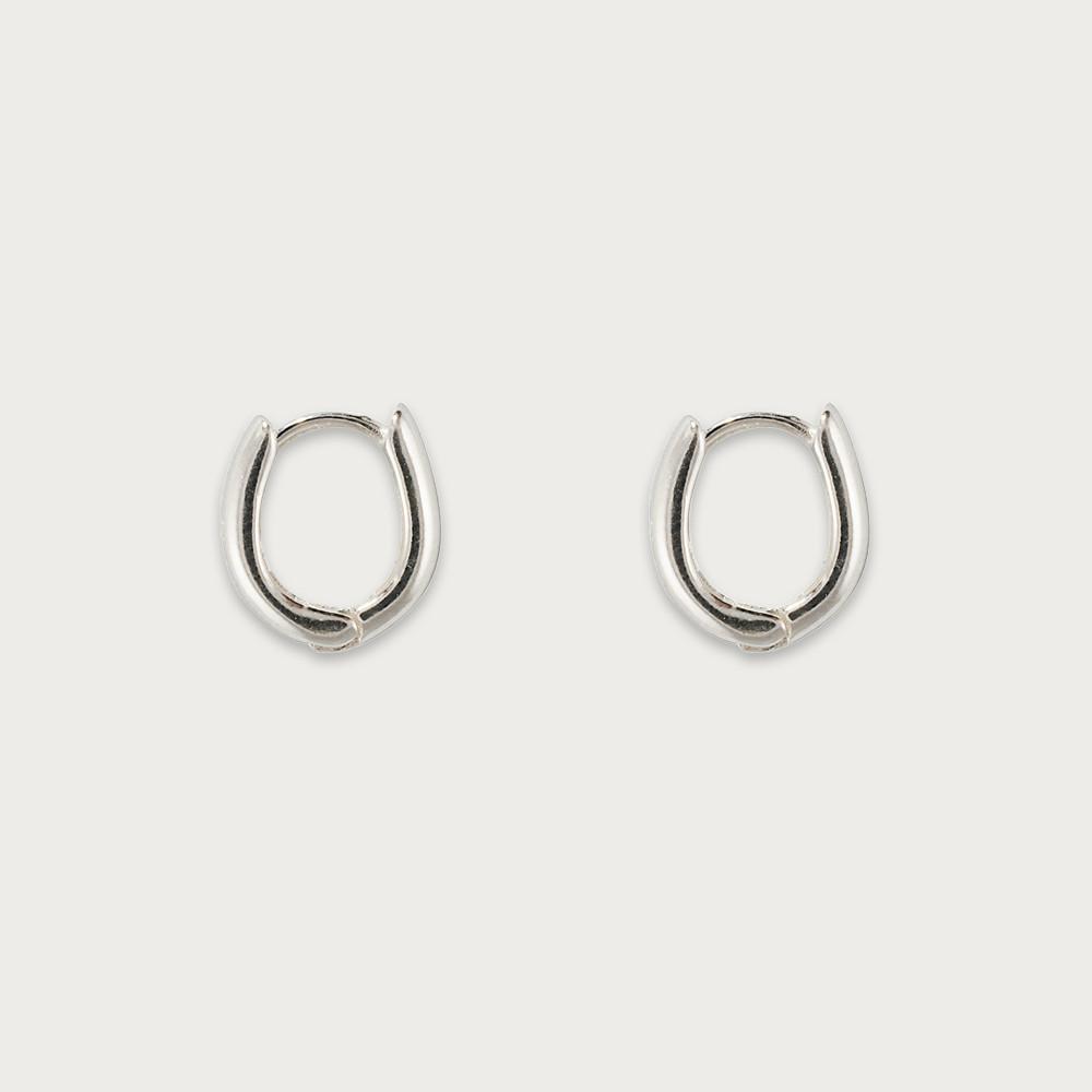 [베흐트] ellipse earring / 925실버 미니 타원 원터치 귀걸이