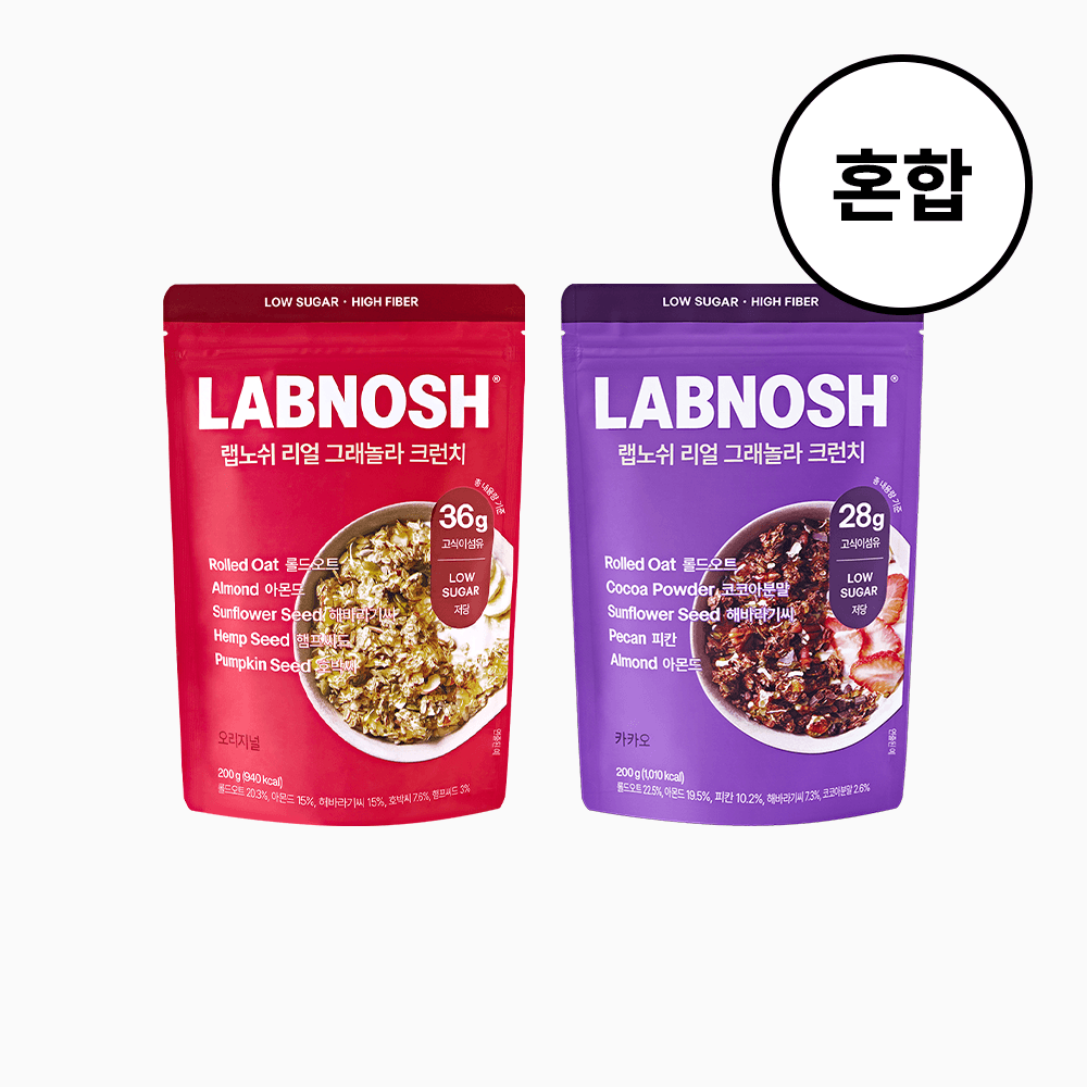 [랩노쉬] 그래놀라 2종 혼합 세트 (2/4개입)