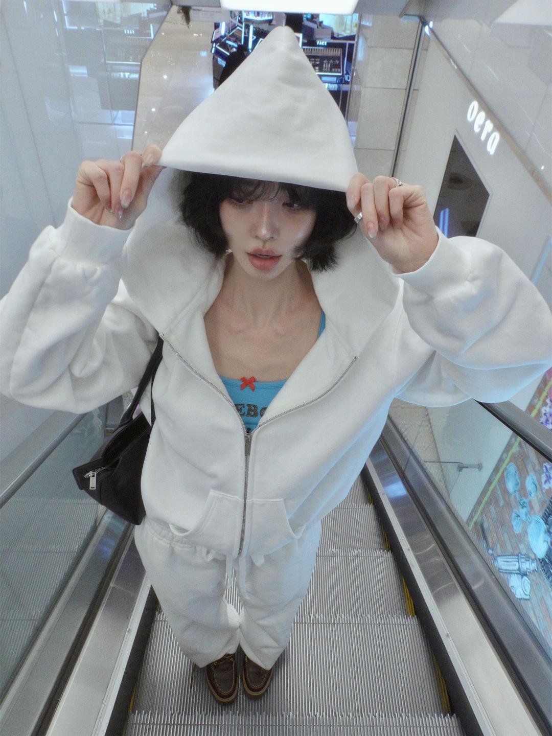 Fluffy Essential Hooded Zip-Up