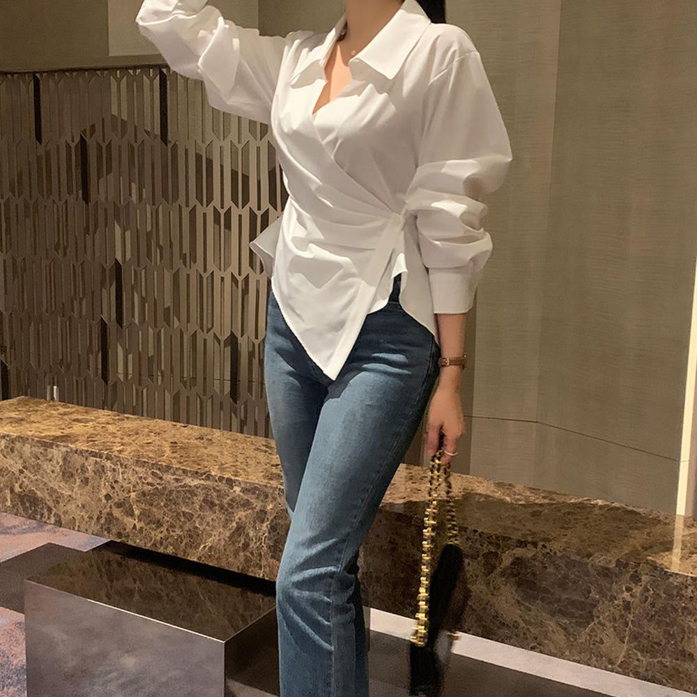 블리쉬 랩 블라우스