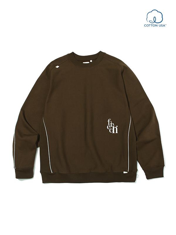 LINE CREW NECK BROWN