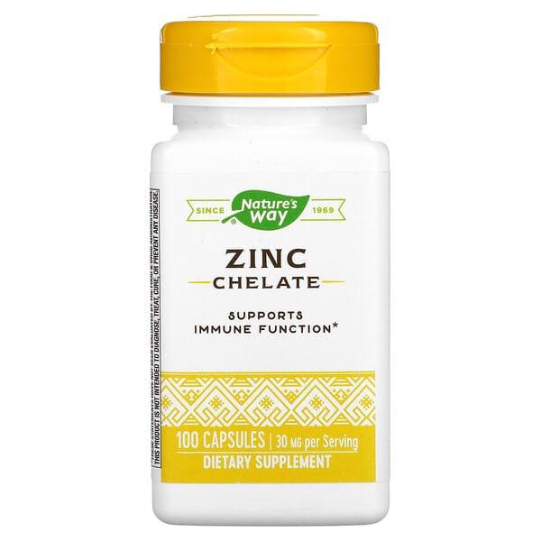 Nature's Way, 아연 킬레이트, 30mg, 캡슐 100정