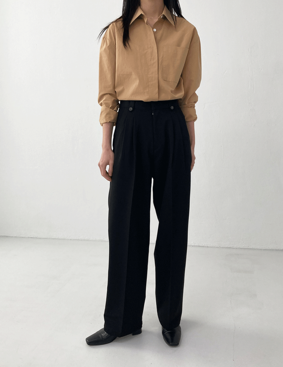 waist button slacks (3color)