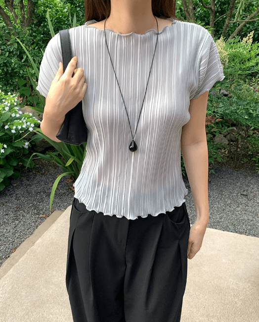 히어썸웨어 데이지 플리츠 블라우스 (2colors)