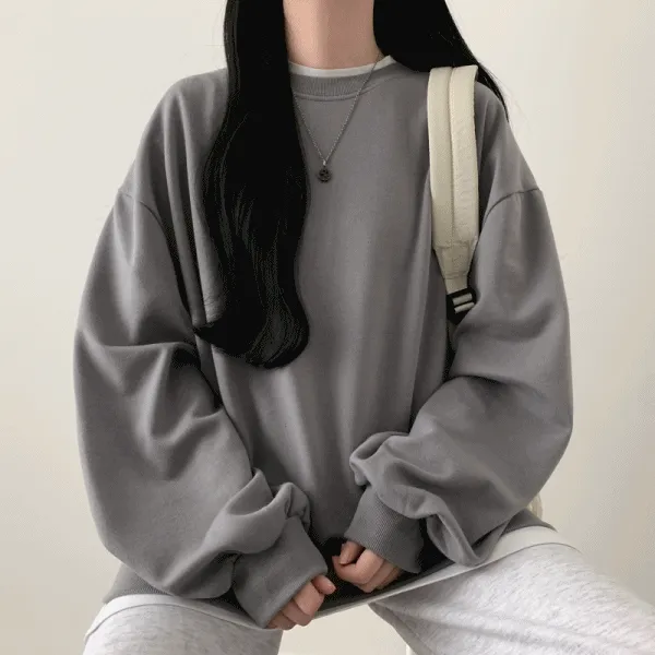 [가을신상/17컬러!] 매일매일 루즈핏 무지 맨투맨 [17color]