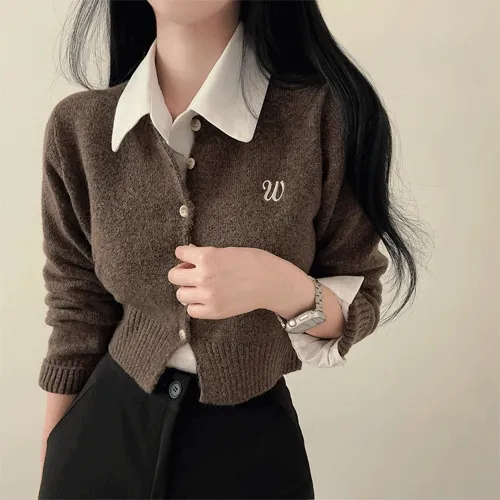 [색감맛집/핏예쁨] 소프트 크롭 긴팔 니트 가디건