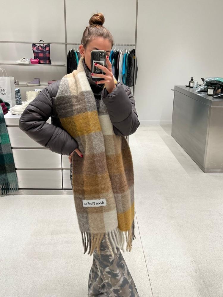 [45%off] 아크네스튜디오 체크 알파카&모헤어 머플러