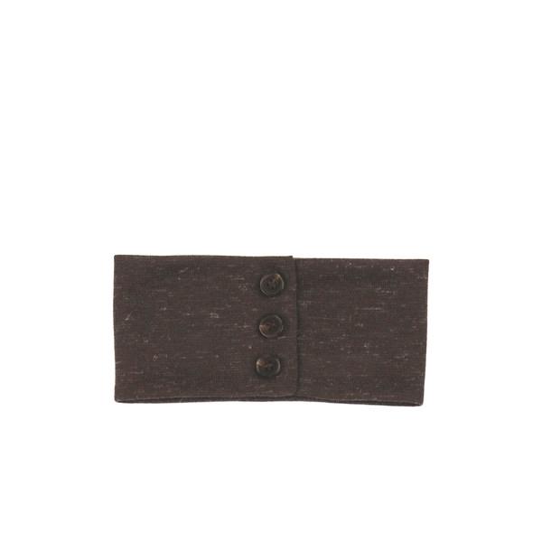BUTTON SCARF[DARK BROWN]
