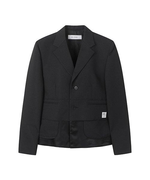 [여성] Raw Pocket Lining Patched Jacket_R0JAS23201BKX