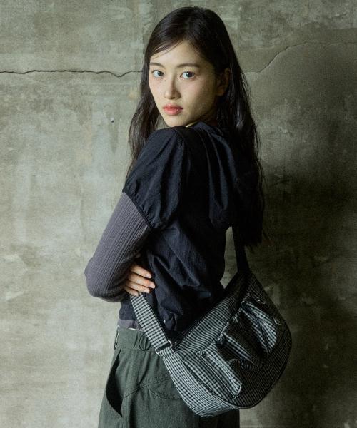 [CN]FW CHECK 2POCKET HOBO BAG [3 COLOR]