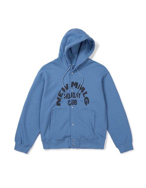 [Mmlg] SNAP HOOD JUMPER (DUST BLUE)