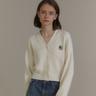 [유튜버Pick] ANC EMBROIDERED V-NECK CARDIGAN_IVORY