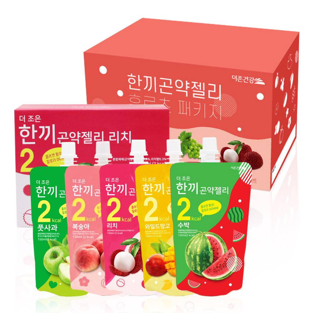 한끼 2칼로리 15가지 맛 곤약젤리 짜먹는 워터젤리 간식 20개 28개