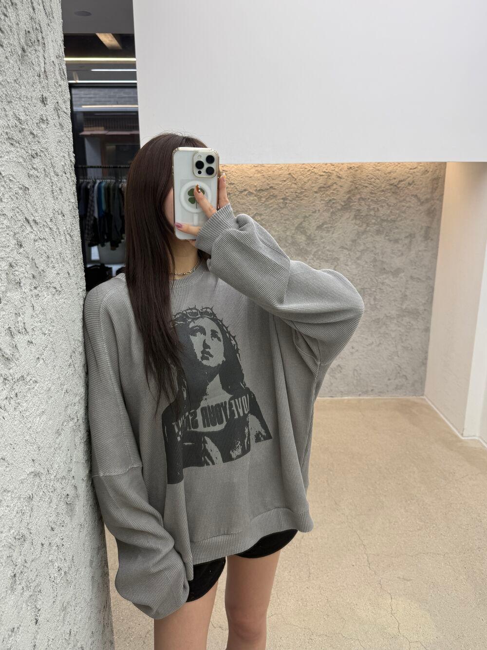 [ 박시 가오리핏 ] Waffle man T-shirt