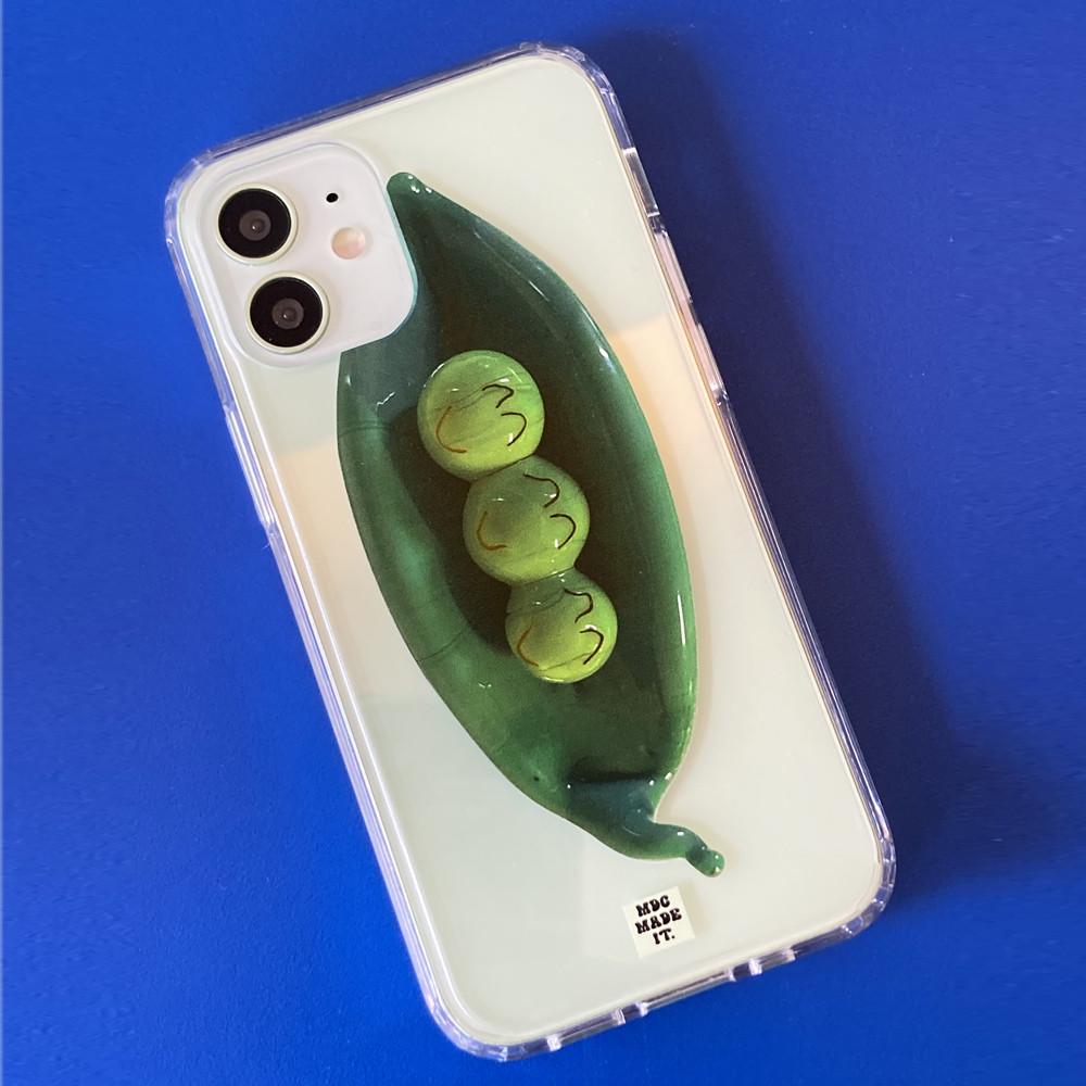 엠디씨 완두콩 케이스 아이폰 탱크 변색없는 슬림 투명 젤리케이스