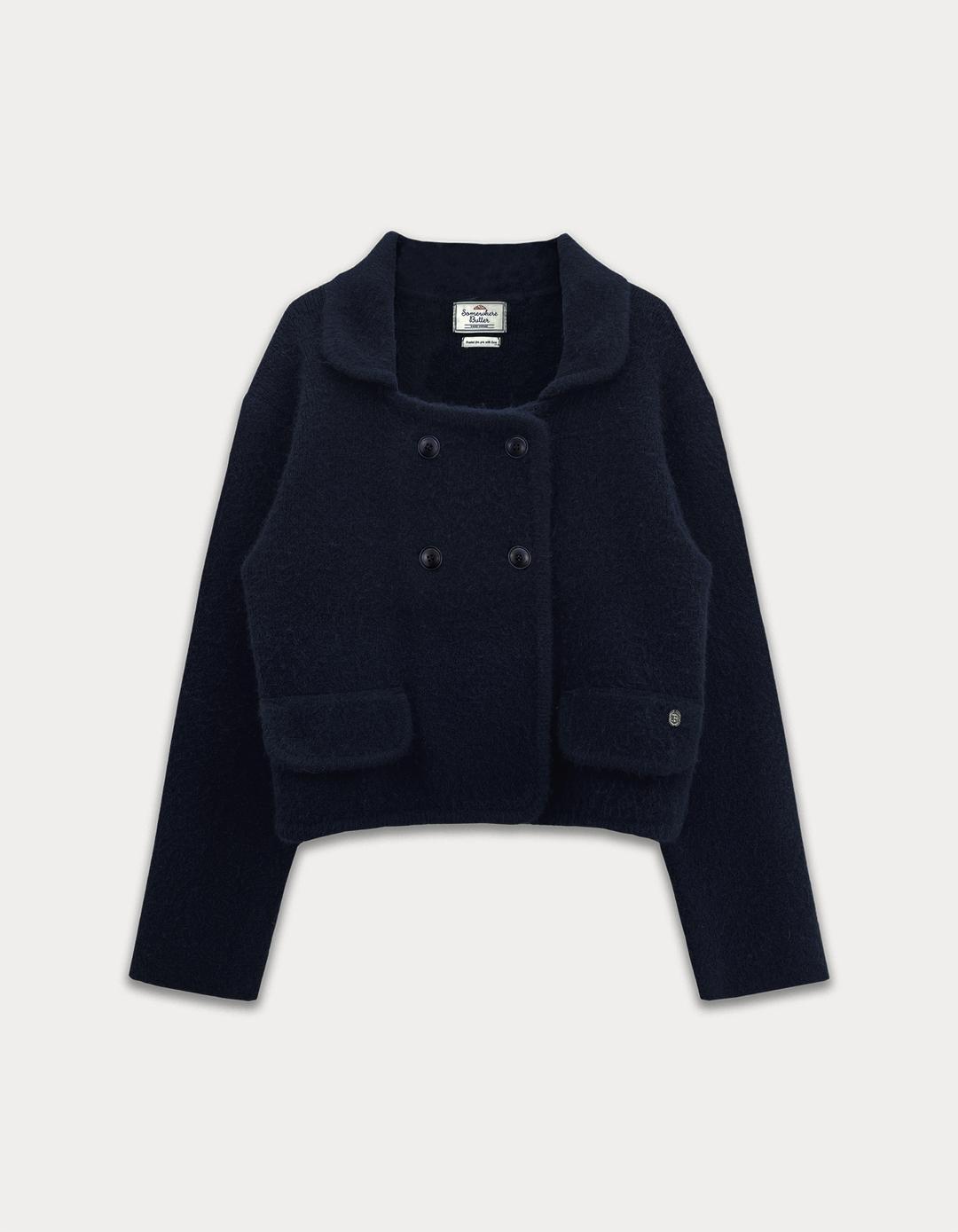 [Preview] Robin Double Knit Wool Jacket - Navy