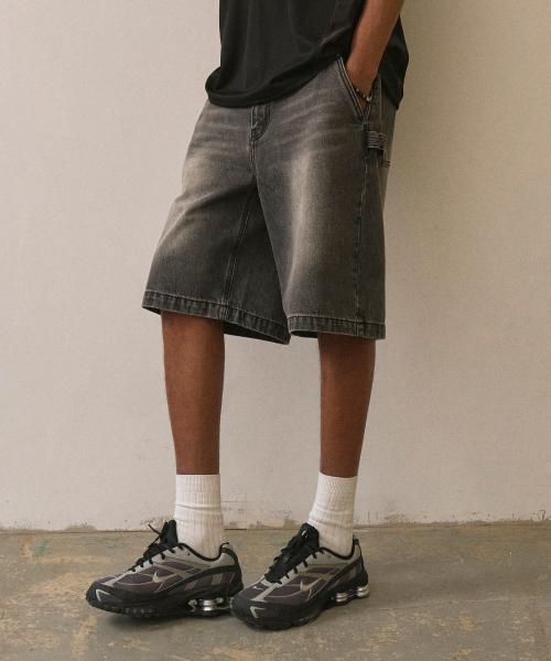 스탠다드 데님 버뮤다 팬츠(블랙)