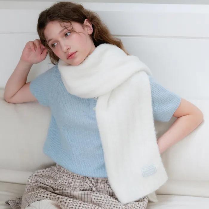 플러피 퍼피 니트 머플러 [ SNOW WHITE ] [M005SW]