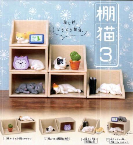 책장 고양이3탄 가챠캡슐 4종세트