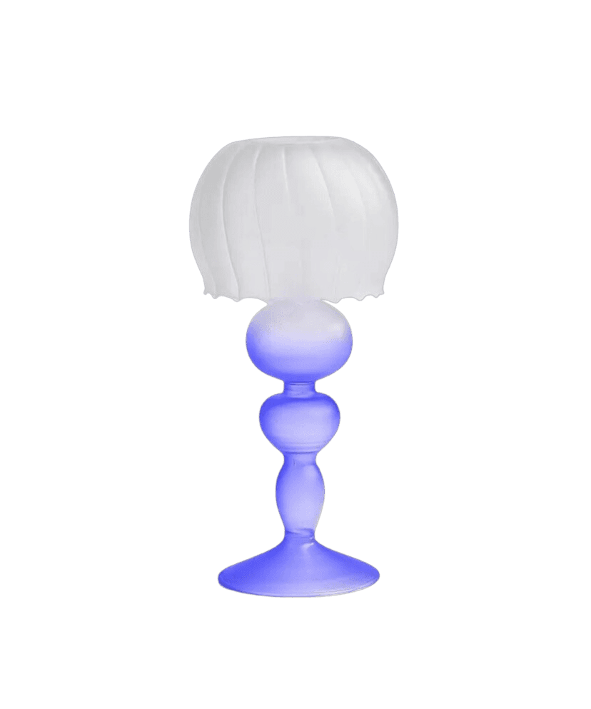 Glass Candle Holder (Purple)