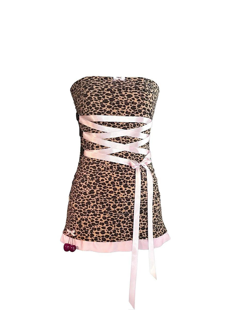 'Leopardess' Mini Dress