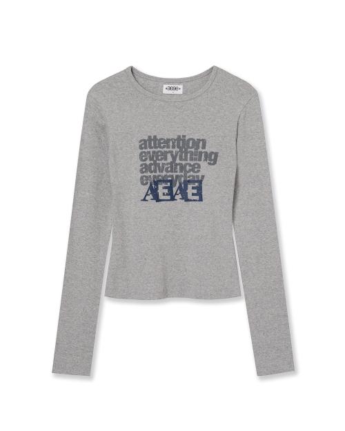 ATTENTION L/S [MELANGE GREY]