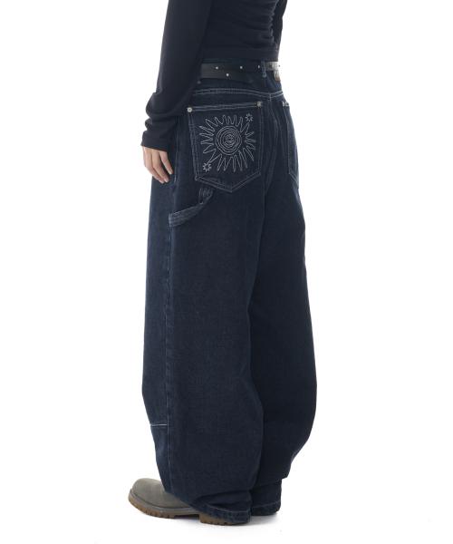 Needlework Carpenter Denim Pants (Blue)