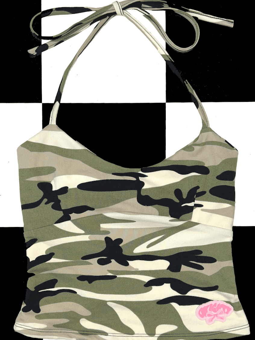 RIBBON HALTER IN LIGHT CAMO