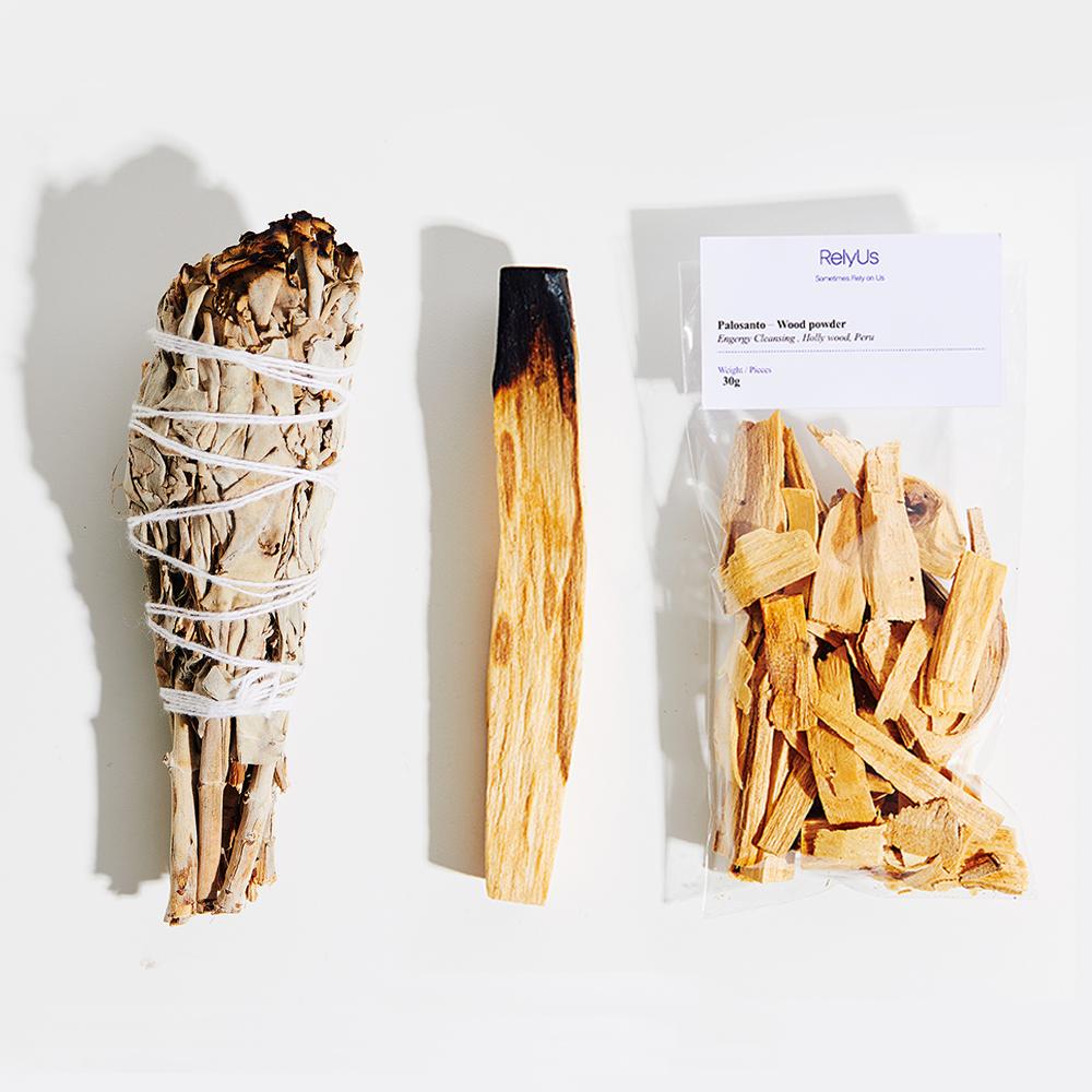 [선물포장] 천연 인센스스틱 3종 팔로산토 세이지 인센스 세트 결혼 집들이 선물 추천