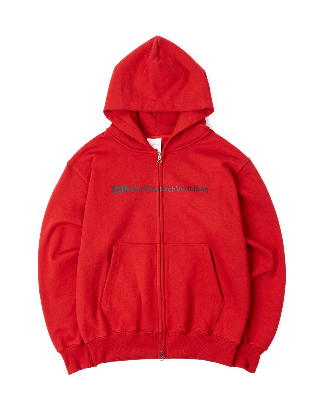 BFV CENTER LOGO ZIP HOODIE (RED)