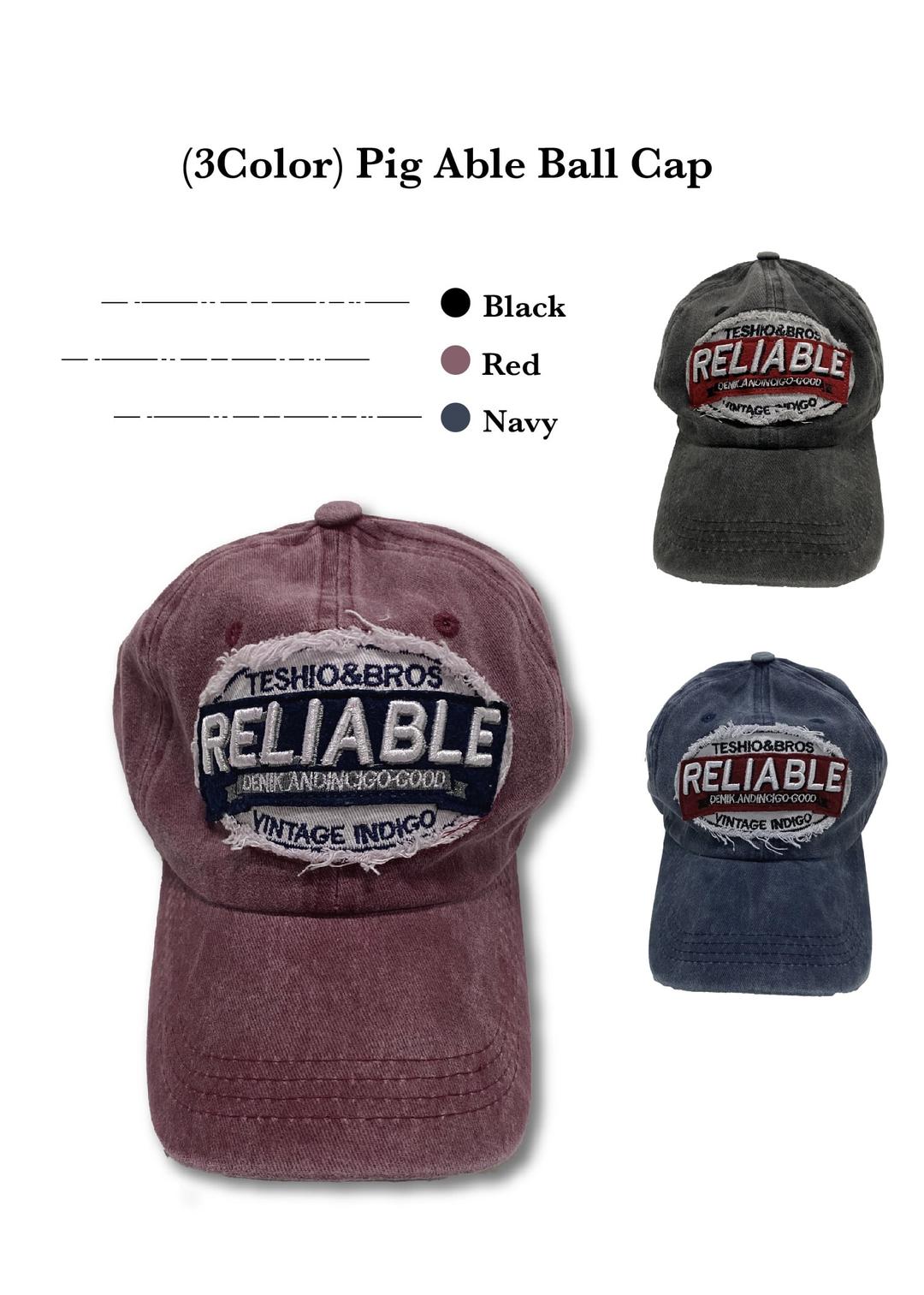 (3Color) Pig Able Ball Cap