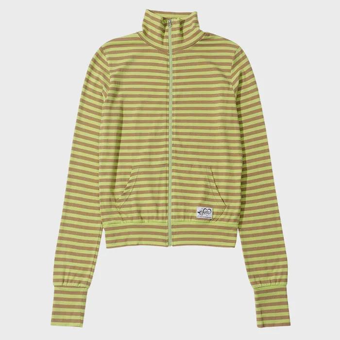 Light Weight Striped Jersey Lime