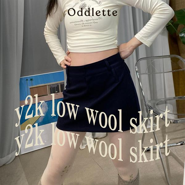 Y2K Low Wool Skirt