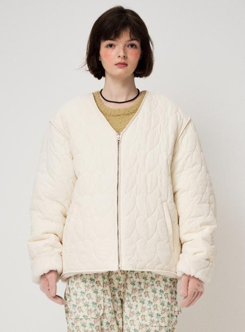 HEART REVERSIBLE JACKET_CREAM