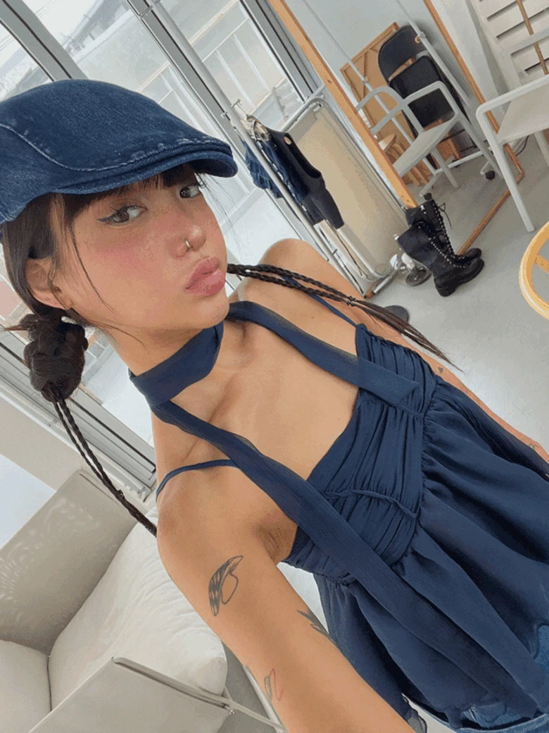 [주문폭주,27차 입고] 스웨이 슬리브리스 블라우스 & 스카프 SET