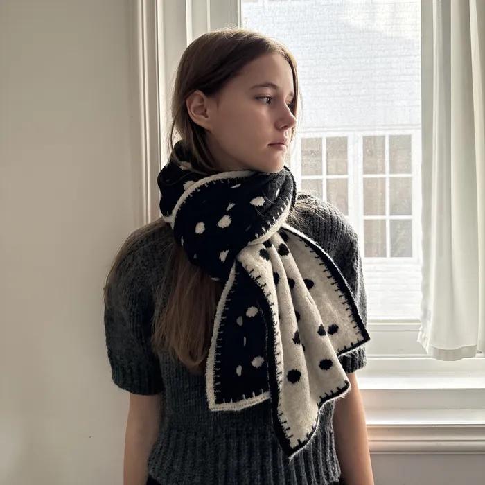 Poki dot 2-way wool muffler_3 colors