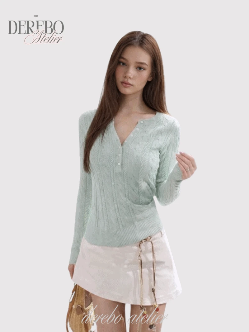mint green twisted knitwear 민트 그린 트위스트 니트