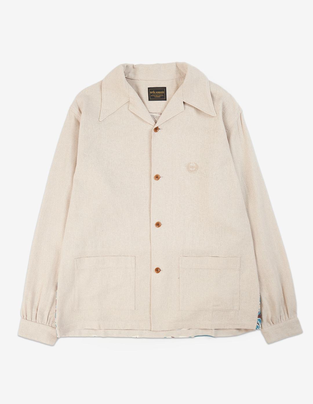 [BY GLADHAND] Tropical - L/S Back Panel Shirts (Beige)