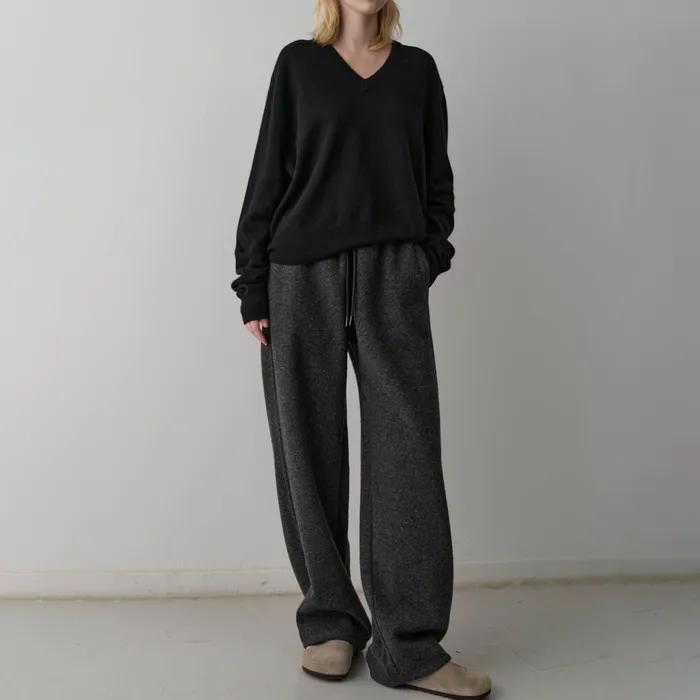 소프트 울 스웻 팬츠_charcoal