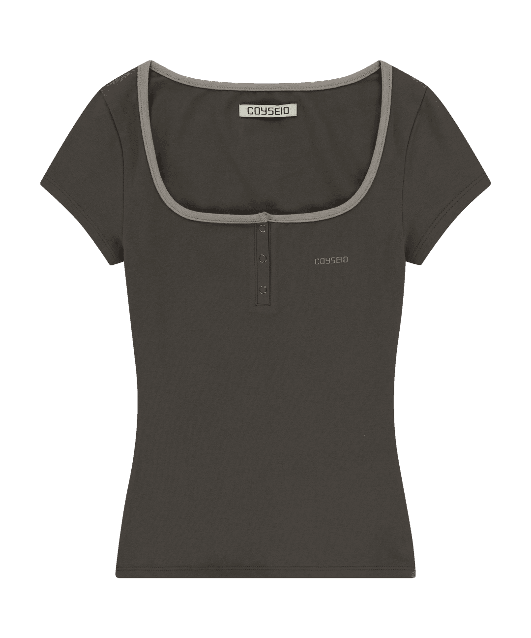 PRONG SNAP MINI LOGO TEE ASH BROWN