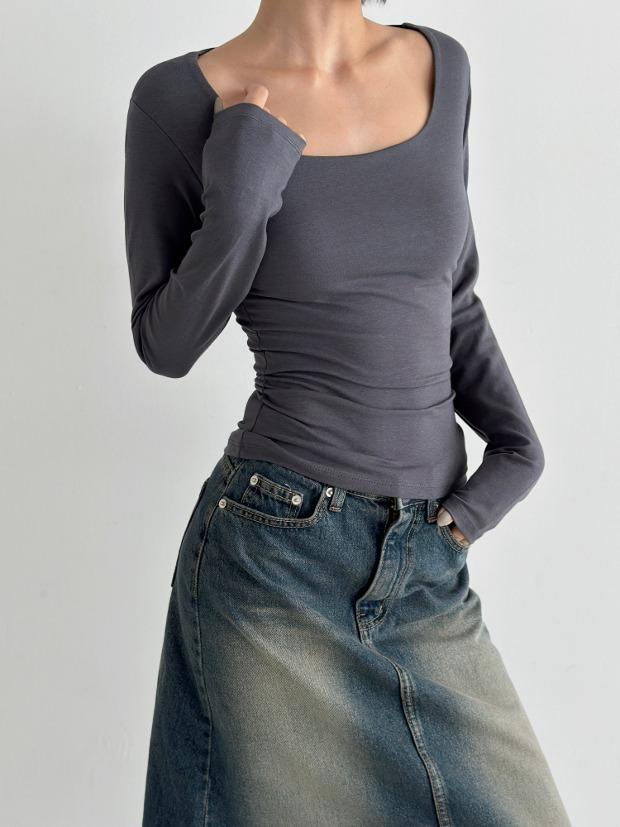 시크릿오즈 실켓미까시유넥슬림긴팔티 시크릿오즈 실켓티셔츠 실켓긴팔티 미까시넥라인 유넥긴팔티 슬림핏긴팔티 ozbridge