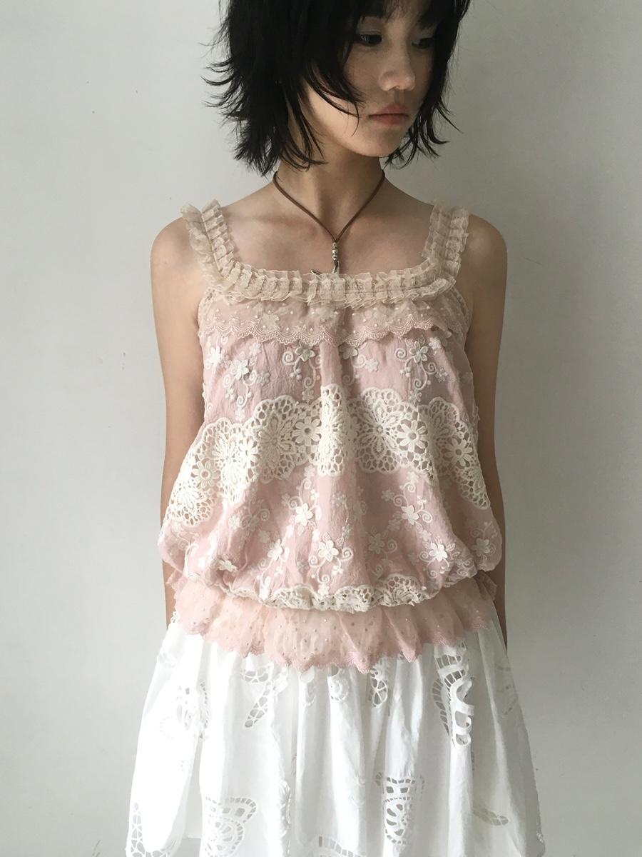 SICASTRA Forest Lace Whip Blouse