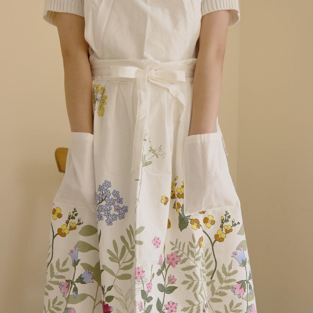 플라워 가든 플리치 코튼 다용도 앞치마